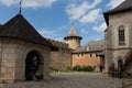 The courtyard of the historical Khotyn Fortress. Ukraine Royalty Free Stock Photo