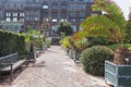 The courtyard of the Hortus Botanicus behind the academy building. Royalty Free Stock Photo