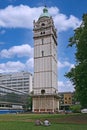 Courtyard of Imperial College, London, England, showing its Victorian bell tower