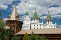 Courtyard in Izmaylovsky Kremlin. Traditional Russian architecture