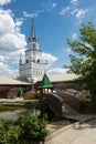 Courtyard in Izmaylovsky Kremlin in Moscow. Traditional Russian