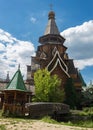 Courtyard in Izmaylovsky Kremlin in Moscow. Traditional Russian