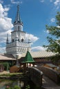 Courtyard in Izmaylovsky Kremlin in Moscow. Traditional Russian