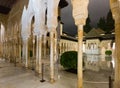 Courtyard of the Lions (Patio de los Leones) in evening time, A