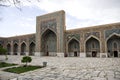 Courtyard of Madrasah Tilla-Kari on Registan Square in Samarka Royalty Free Stock Photo