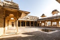 Courtyard of the maharaja palace in Bundi, Rajasthan, India Royalty Free Stock Photo