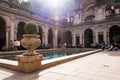 Courtyard of the mansion of Parque Lage in Rio de Janeiro, Brazil Royalty Free Stock Photo