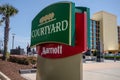 Sign for the Courtyard by Marriott hotel