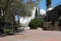 The courtyard of the medieval castle of Alcoutim. Royalty Free Stock Photo