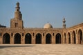 Courtyard, minaret and ablution fountain (sabil) of the Ibn Tulun Mosque (Cairo, Egypt)