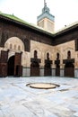 Courtyard and minaret of bou inania madrasa