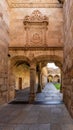 Courtyard of the Minor Schools of the University of Salamanca in Spain.