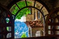 The courtyard the monastery of Meteora, Thessaly Royalty Free Stock Photo