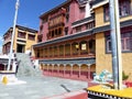 Courtyard of the monastery of Thiksey in Ladakh, India.