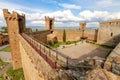 Courtyard of Montalcino Fortress in Val d`Orcia, Tuscany, Italy