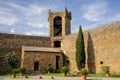 Courtyard of Montalcino Fortress in Val d`Orcia, Tuscany, Italy