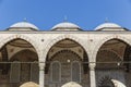 Courtyard of the mosque of Sultan Ahmed in Istanbul Royalty Free Stock Photo