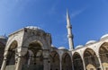 Courtyard of the mosque of Sultan Ahmed in Istanbul Royalty Free Stock Photo