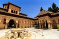 Courtyard of the Myrtles (Patio de los Arrayanes) in La Alhambra, Granada, Spain. Royalty Free Stock Photo