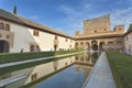 Courtyard of the Myrtles Patio de los Arrayanes in La Alhambra