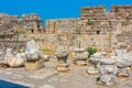 Courtyard of Neratzia Castle at Kos island in Greece Royalty Free Stock Photo