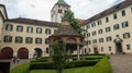 courtyard of novacella abbey in south tyrol