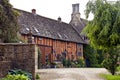 Courtyard in old English manor and barn Royalty Free Stock Photo