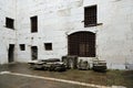 Courtyard of an old italian prison in doge`s palace, venice