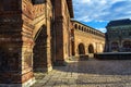 Courtyard of the old monastery. Brick wall Royalty Free Stock Photo