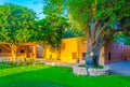 Courtyard of the old palace museum in Al Ain, UAE Royalty Free Stock Photo