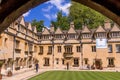 Courtyard of Old Quadrangle of Brasenose college of Oxford University Royalty Free Stock Photo