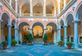 Courtyard of one of the palaces of strada nuova - doria tursi palace in Genoa, Italy...IMAGE