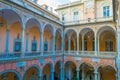 Courtyard of one of the palaces of strada nuova - doria tursi palace in Genoa, Italy...IMAGE
