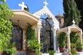 Courtyard in the orthodox church of the first miracle, Kafr Kanna, Israel Royalty Free Stock Photo