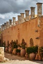 Courtyard Orthodox monastery on the island of Crete Royalty Free Stock Photo