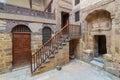 Courtyard of ottoman historic Beit El Set Waseela building, near to Al-Azhar Mosque in Darb Al-Ahmar district, Old Cairo, Egypt Royalty Free Stock Photo