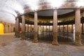 Courtyard of the Palace of Charles V at Alhambra. Granada Royalty Free Stock Photo