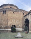 The Courtyard of Pilate in the Basilica of Saint Stephen in Bologna, Italy. Royalty Free Stock Photo