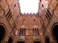 Courtyard of the Podesta in the Palazzo Pubblico in Siena Royalty Free Stock Photo