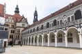Courtyard of the Procesion Del Principe building in Dresden Royalty Free Stock Photo