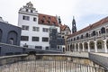 Courtyard of the Procesion Del Principe building in Dresden Royalty Free Stock Photo