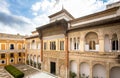 Courtyard of the Real Alcazar Palace in Seville, Spain