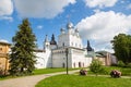 Courtyard of the Rostov Kremlin included Golden Ring of Russia Royalty Free Stock Photo