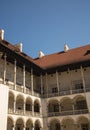 The Courtyard of the Royal Wawel Castle and Cathedral in Krakow Poland Royalty Free Stock Photo