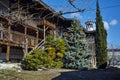 Courtyard of Rozhen Monastery Nativity of the Mother of God, Bulgaria Royalty Free Stock Photo