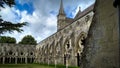 Courtyard at Salisbury Cathedral in England Royalty Free Stock Photo