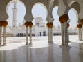 Courtyard of Sheikh Zayed mosque in Abu-Dhabi.