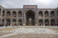 Courtyard of Sherdar Madrasa on Registan Square in Samarkand, Uzbekistan Royalty Free Stock Photo