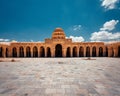 Courtyard on the side of the prayer hall facade of Great Mosque of Kairouan. Tunisia.