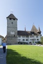 Courtyard of Spiez castle, Switzerland